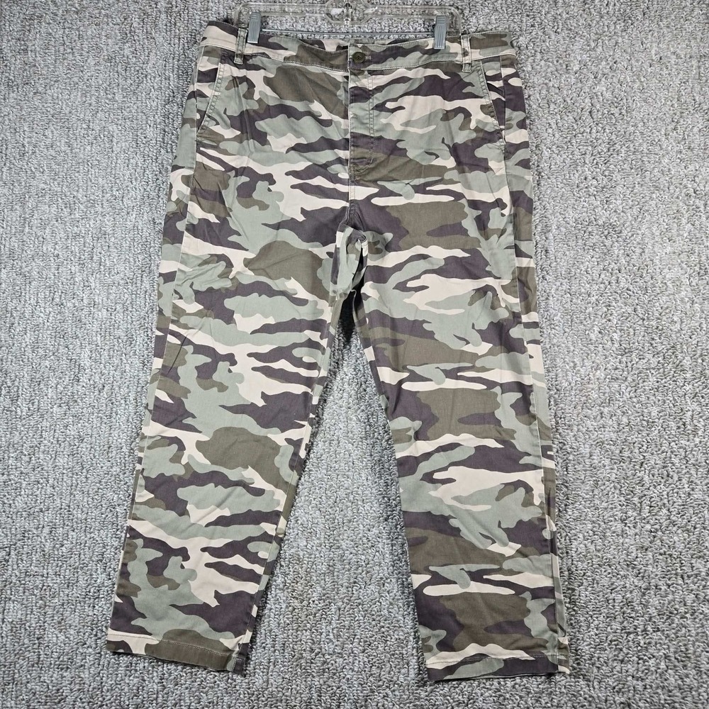 J.Crew Pants Green Camo Stretch Chino Utility Gorpcore Women Size 16